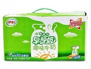  伊利 早餐奶牛奶 核桃 麦香味250ml*24盒