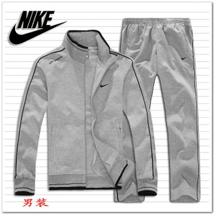  秋冬新款正品耐克运动服男套装女士纯棉情侣装立领套装男士冬款