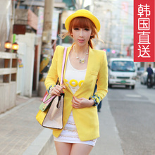 韩国代购正品2012女装时尚王韩剧同款糖果色修身小西装外套0552