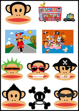 PaulFrank 大嘴猴贴纸 卡通贴纸 <span class=H>笔记本</span>贴纸 <span class=H>拉杆</span><span class=H>箱</span>贴纸 防水贴纸