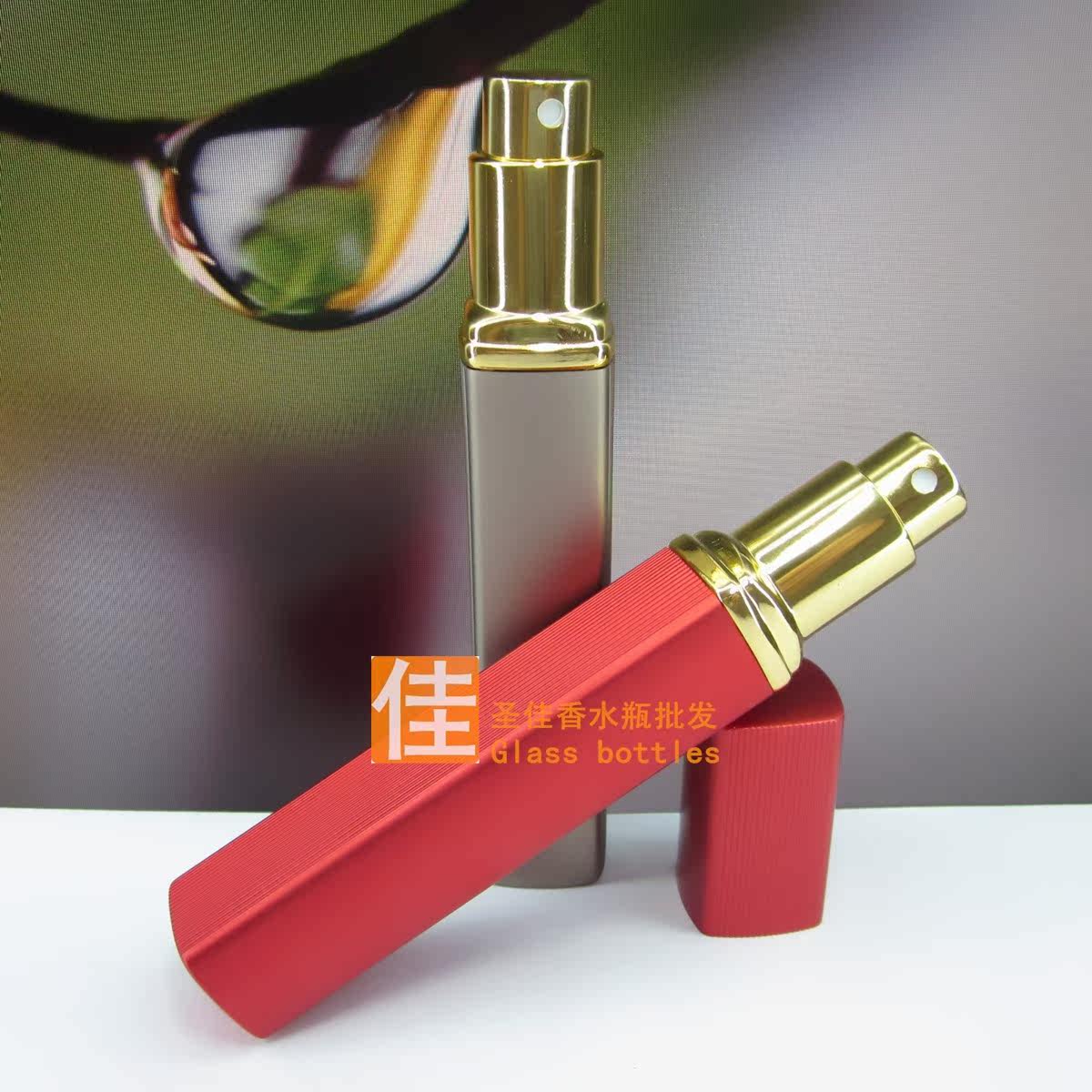 高档便携喷雾瓶 走珠 玻璃瓶 香水瓶子 玻璃 香水分装喷雾瓶12ML