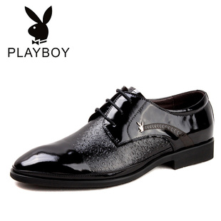  playboy/花花公子春秋头层牛皮经典正装皮鞋真皮亮皮男鞋婚鞋