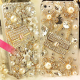 iphone4手机壳 满钻包包小雏菊太阳花五叶花海星花 DIY水钻材料包