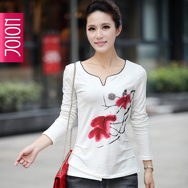 淑女中国风国画印花...