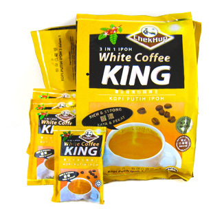  28省包邮马来西亚泽合白咖啡王KING600g马版一袋送咖啡两袋送勺子