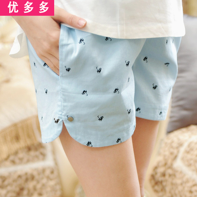 孕妇<em>短裤</em>夏<em>款新款</em>韩版孕妇装春夏装小猫纯棉孕