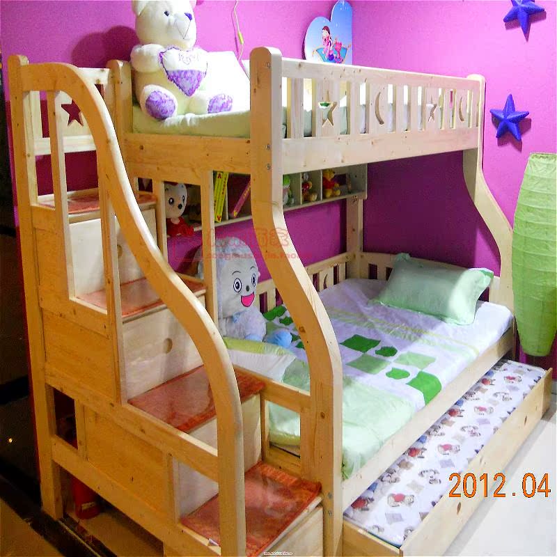 Finland pine Solid wood furniture children double-deck bed Trundle On the bed Children bed height Loft bedsin the Residential furniture , Beds , Height/Trundle category - from Buy2taobao.com to provide professional Taobao agent buy service