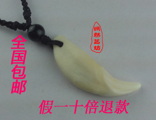 正宗藏獒牙骨质 狼牙造型 情侣 辟邪项链 吊坠 男 女款
