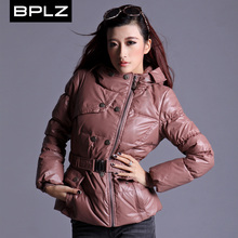 2011冬装新款女装潮中长款羽绒服薄外套品牌正品特价清仓修身显瘦