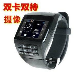 2011新款 时尚手表手机Q8 双卡双待 超薄最新摄像录音腕表手机