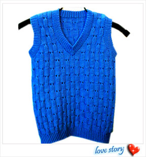 儿童纯手工<em>编织</em>背心 <em>马甲</em> <em>男童</em>纯手工<em>编织</em>羊毛