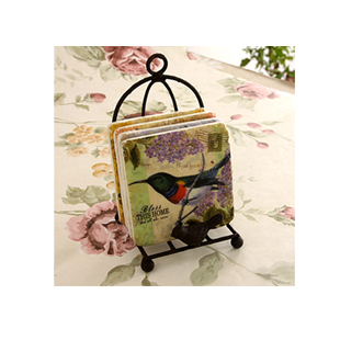 Line design French rural Countryside Vintage Style Do the old Iron shelf Birds element Coasterin the Home accessories , Decoration category - from Buy2taobao.com to provide professional Taobao agent buy service