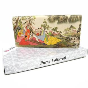  正*包邮 凤凰花韩国特色创意礼品 礼物钱包礼盒 仕女长款羊皮2折