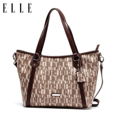 ELLE 进口PVC配皮手提斜挎女包原价1498 E2034T19820BN