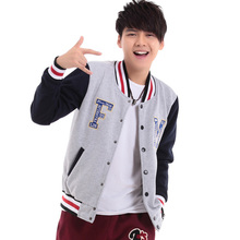 2013 spring women fashion street tide FM baseball uniform institute wind spell color collar sweater coat Korean version of Europe