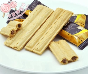  韩国进口 crown可拉奥 巧克力榛子 瓦大 夹心蛋卷饼干大盒装142g