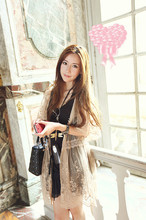 2012新款春季女装巴黎复古日系蕾丝收腰开衫喇叭袖小外套 0249#C