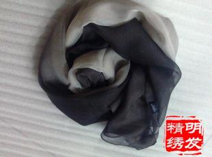 【苏绣丝巾】苏州特产 丝绸围巾丝巾 双色渐变