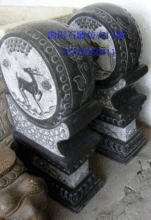 仿古门墩 门镇石门墩仿古雕刻 绣蹲 石头门墩 圆蹲石雕摆件