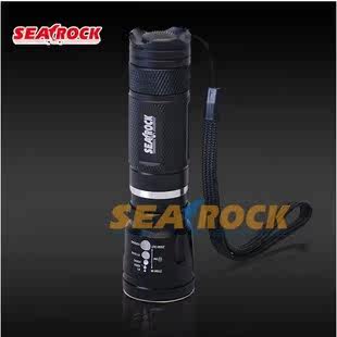 超值SEAROCK 军用手电 调焦强光手电筒 led强光手电306