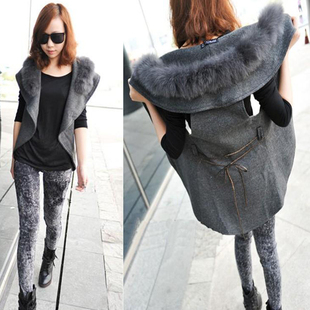 淘宝网批发特价2014欧美风<em>秋冬款</em>毛领<em>马甲外</em>