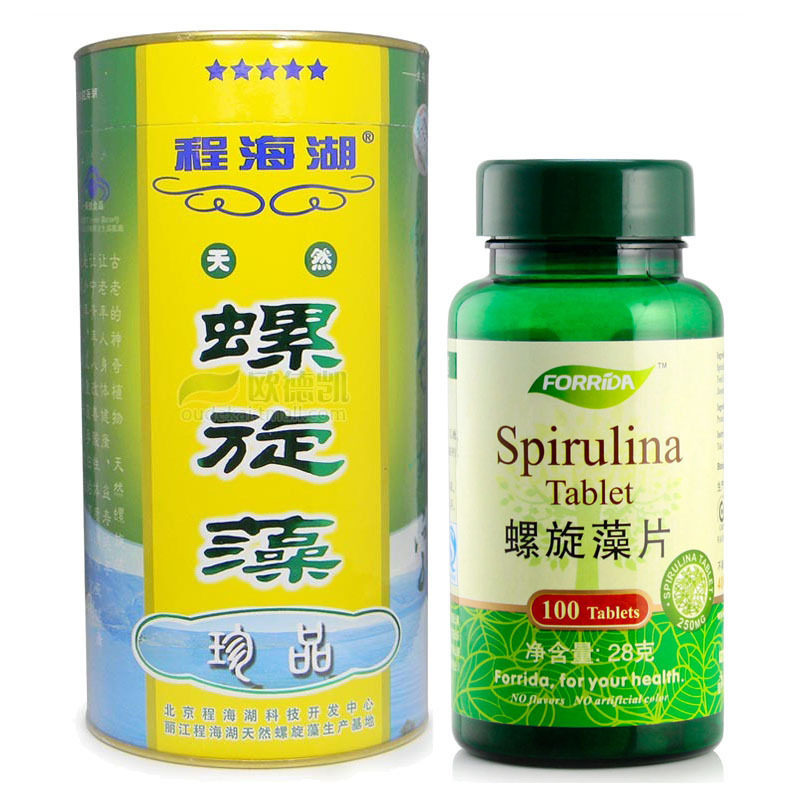 程海湖螺旋藻 正品程海湖牌天然螺旋藻片600片买1送3包邮返20元