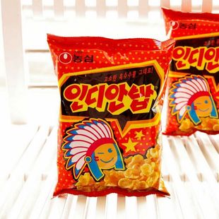  韩国进口食品 农心印第安饭团片 玉米脆片 膨化零食 55克