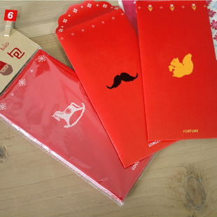  左米生活 创意红包袋 利是封 新年过年送人红包袋（一包6枚）