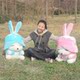 儿童节 长耳流氓兔子公仔 创意玩偶 可爱布娃娃 生日礼物 女生