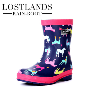  LOSTLANDS优质儿童雨鞋女孩雨鞋女童雨靴套鞋 舒适环保限时特惠！
