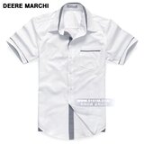 【5151m】DEERE MARCHI 英伦格子翻领纯棉短袖