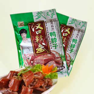  湖北武汉特产 汉口精武鸭脖子220克酱香 零食美食 满48元包邮