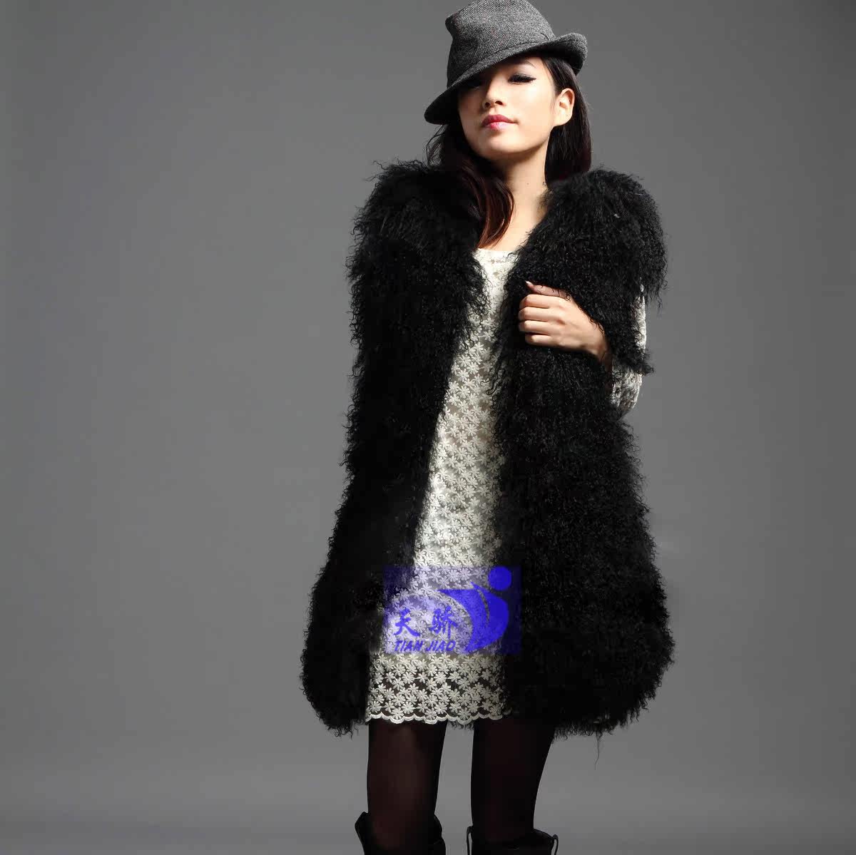 【包邮!】2012秋冬季皮草<em>女装</em>滩<em>羊毛马甲</em>皮草