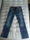 原单LEVIS08春新款深兰色水磨纹水洗修身直筒裤版形超好
