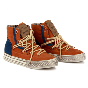  围新秋冬新款真皮韩版拼色磨砂抗冻平跟休闲棉鞋低帮系带帅气女鞋