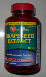 皇冠 美国Puritan's Pride葡萄籽精华美白抗衰100MG*200粒