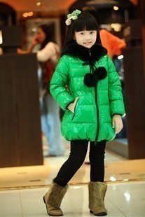 清仓特价冬装儿童巴拉巴拉正品女童童装羽绒服笛莎款中长款