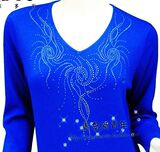 青岛新青年烫钻 服装辅料 服饰配件 旋转鸡心领烫钻图案 L1319