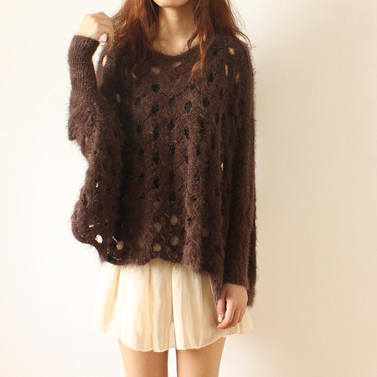 蝙蝠袖针织衫韩版英伦...