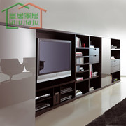 YIJU家具定制电视柜书柜组合 订做现代客厅视听组合柜SH19