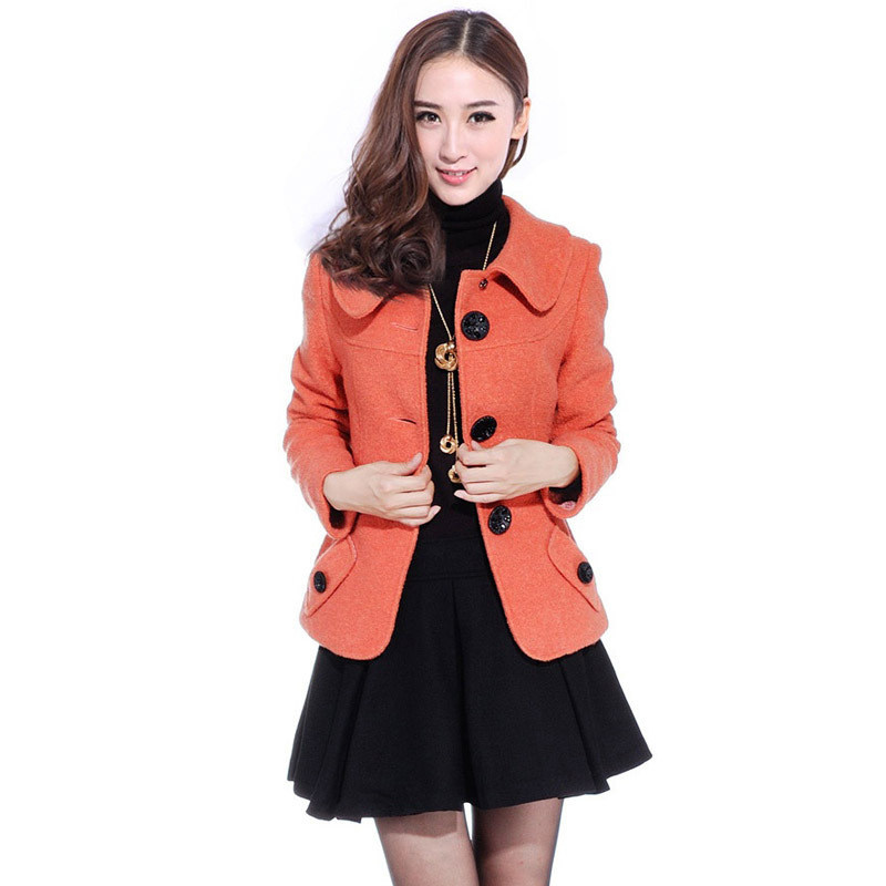 New Helensky2013 spring Orange Barret coat jacket and slim Barret coats woman short