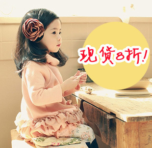  现货8折！韩国 韩版 童装 女童 嫩嫩秋冬加绒儿童长袖连衣裙F30