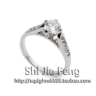  伊泰莲娜正品丽晶饰品批发 奥地利水晶食指戒指钻戒 女 夸张 韩版