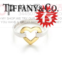 Tiffany plata de ley 925 joyas de oro anillo de corazón cajas de regalo