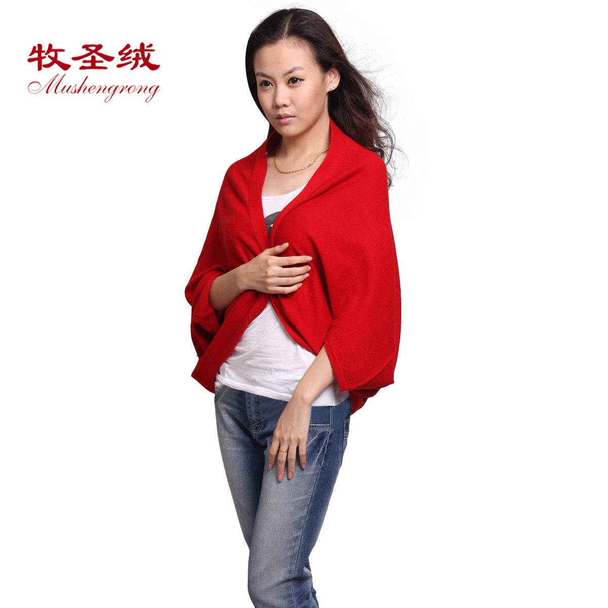 <em>毛衣</em>牧圣绒 新款<em>女</em>长款披肩外套<em>薄开衫</em>防晒衣