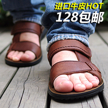 休闲男士凉鞋真皮凉鞋男真皮沙滩鞋男凉鞋真皮正品男皮凉鞋男款潮