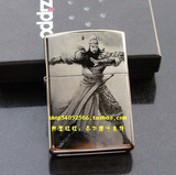 [附防风实验]菱形火轮美版zippo[极品]黑冰纯钛黑钛武圣关羽关公