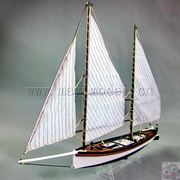夏普号 简约美观的小帆船 木质古典帆船模型拼装套材  远晴出品