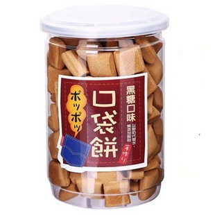  台湾进口食品 零食 特产 长松口袋饼干 罐装200g 原味 100%鲜奶味
