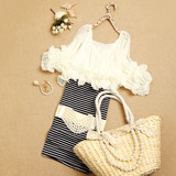 2012夏装新款女装夏季时尚新品 韩版气质修身雪纺连衣裙子231200C